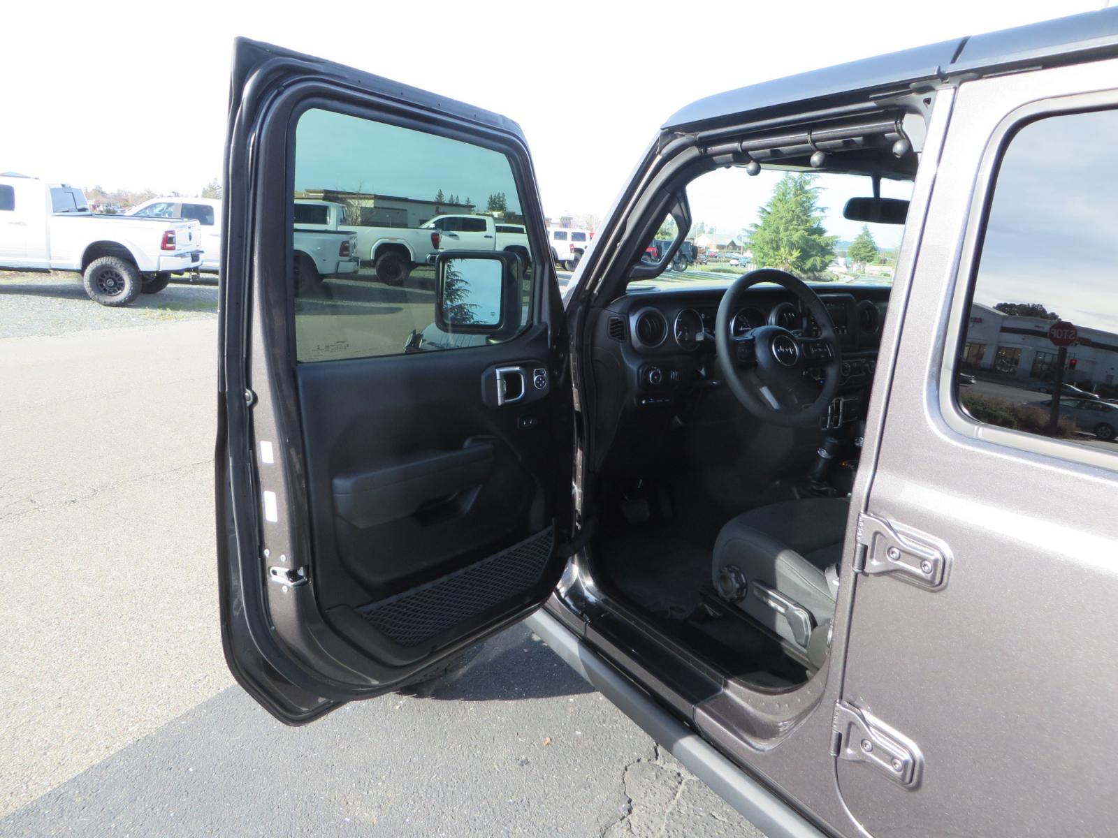 2023 CHARCOAL /black Jeep Wrangler Unlimited Willys 4XE (1C4JJXN68PW) with an 2.0L L4 DOHC 16V HYBRID engine, 8A transmission, located at 2630 Grass Valley Highway, Auburn, CA, 95603, (530) 508-5100, 38.937893, -121.095482 - 3" Zone Offroad lift kit, Fox Adventure series shocks, 17" Method Race wheels, 37" BFG KO2 tires, and a Teraflex spare tire carrier. - Photo #12